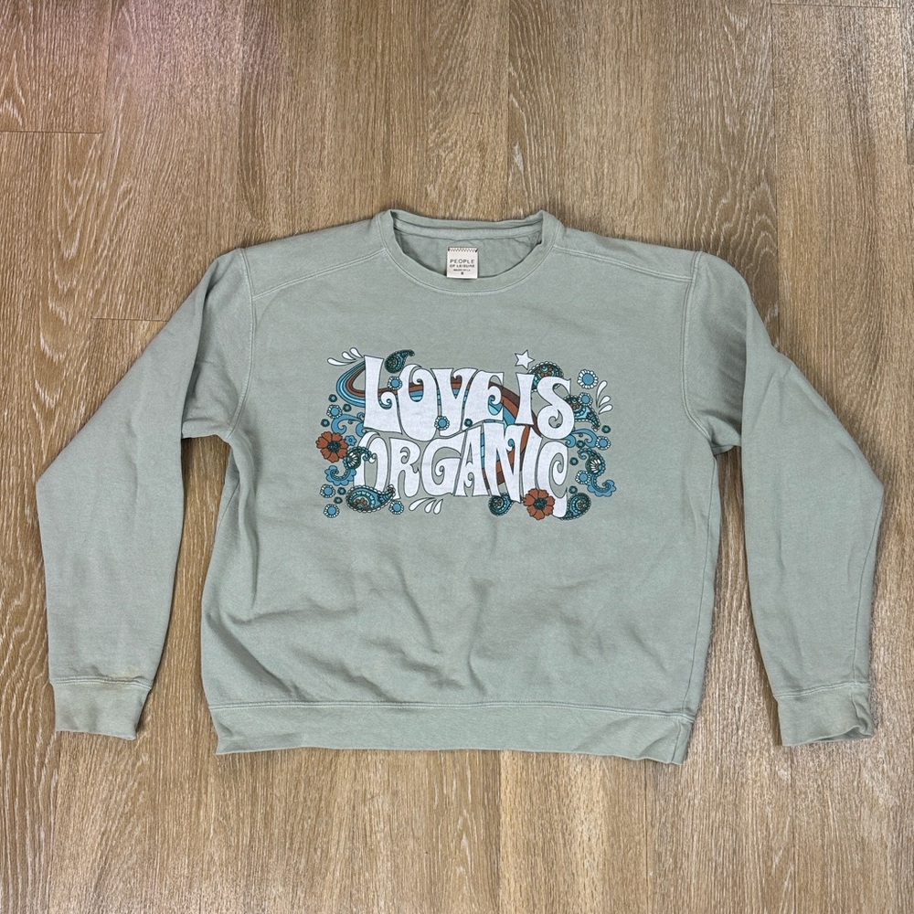 PEOPLE of LEISURE Love is Organic Pullover Sweatshirt - Picture 2 of 7